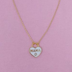 Mama‎ Locket Necklace in White
